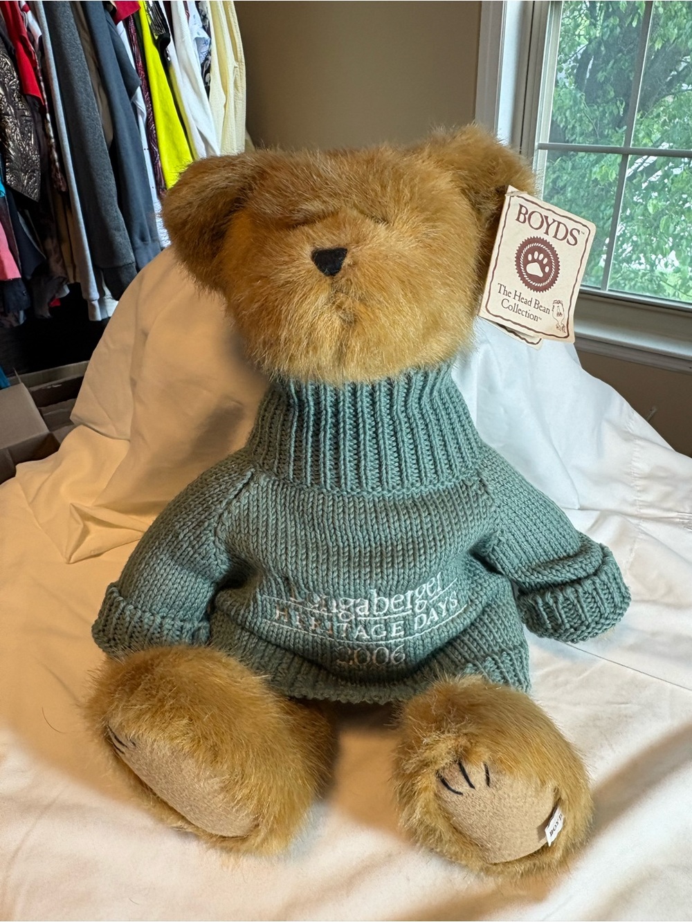Vintage Boyds Bear with Brown Fur Featuring Longaberger Heritage Day 2006